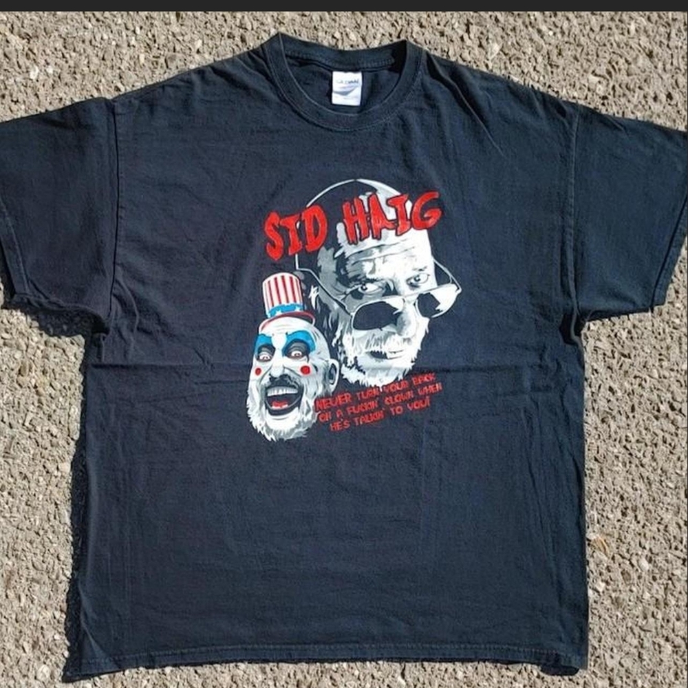 Vtg 2000s House of 1000 Corpses Sid Haig T-Shirt XL Gildan Captain Spaulding